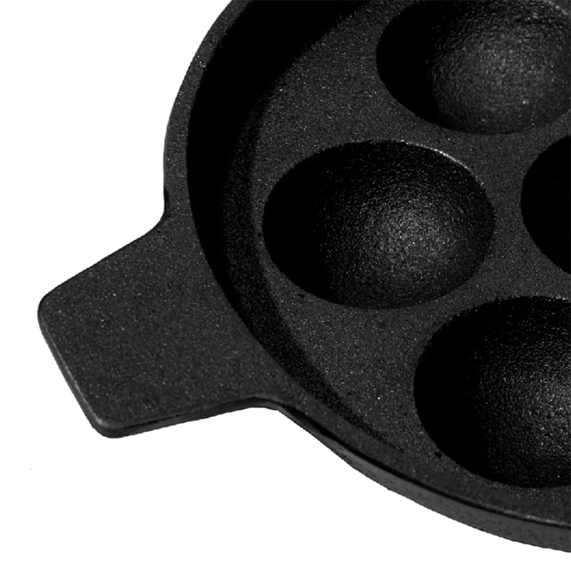 Cast Iron Paniyaram Kal | Round shaped with 7-Pits with rings | Agroshoppy