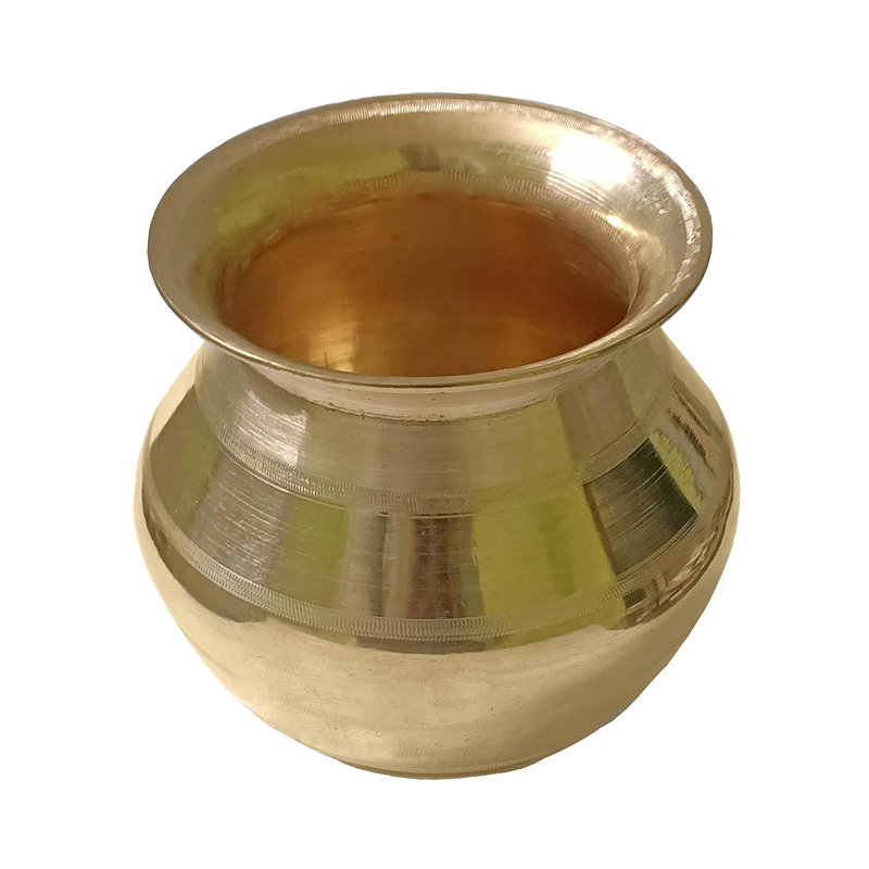 Vengala Pongal Pannai 1.75 Liter | Bronze Pongal Pot With Ladle Heavy-Gauge