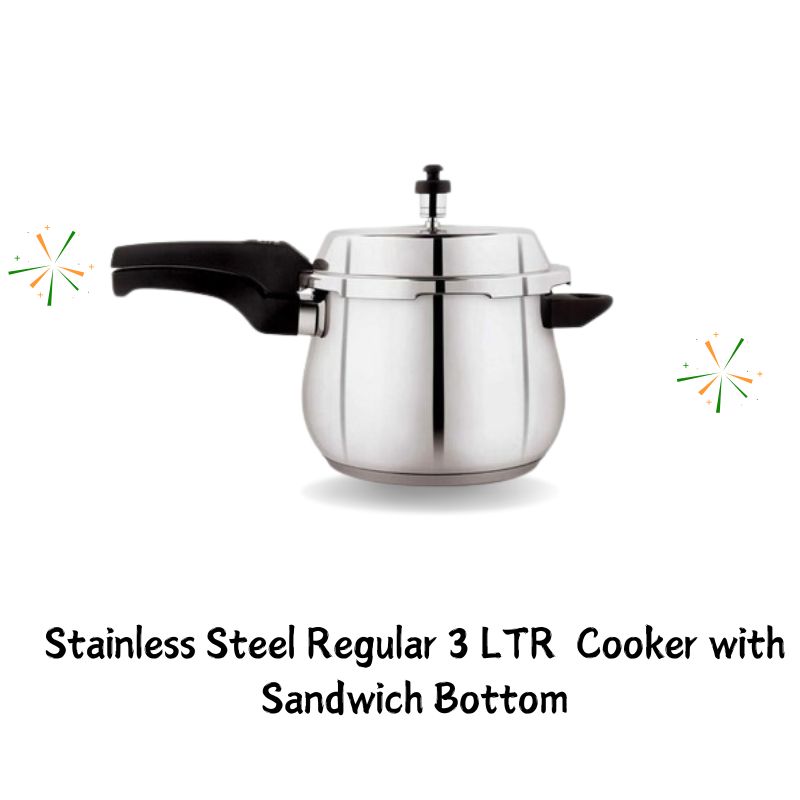 Stainless Steel Regular 5 LTR Cooker and 3LTR SS Handi Cooker - FSO2