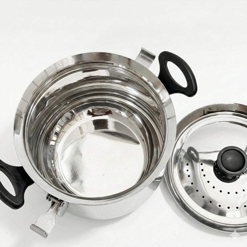 Premium Stainless Steel Multi Purpose Pot: Strain | Steam | 3 Liter(Small)