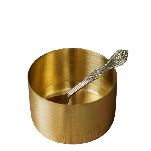 Brass Masala Box(5 Inch) Premium Matte Finish With Special Etching Design