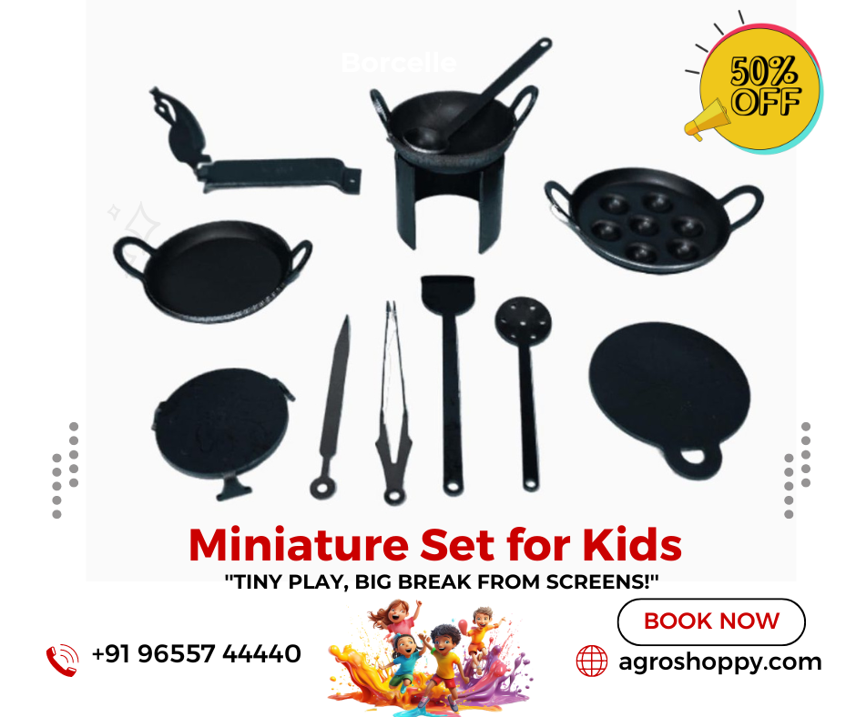 Miniature set of 12 pure iron toy play set | Agroshoppy