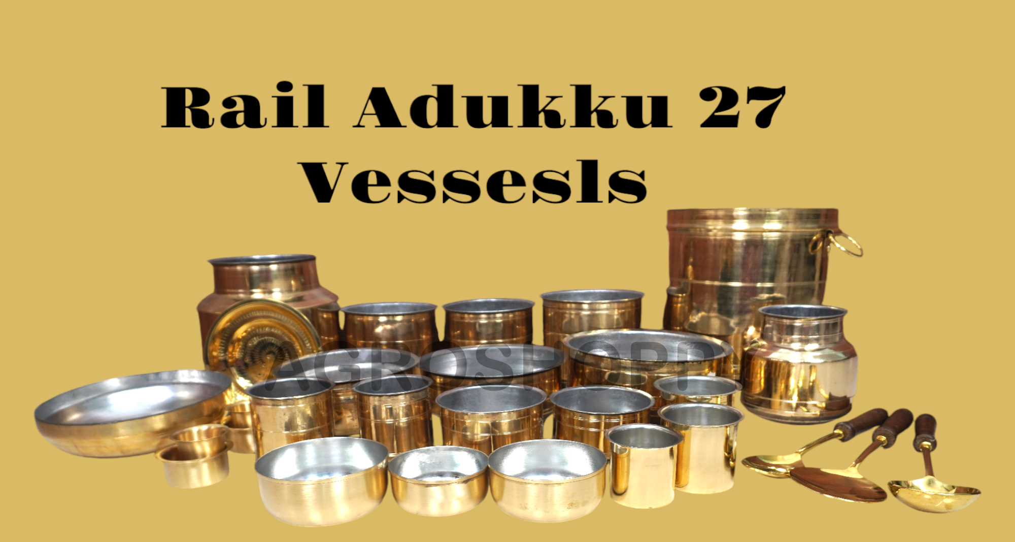 Rail Adukku Pathram Brass 27 Piece - Agroshoppy