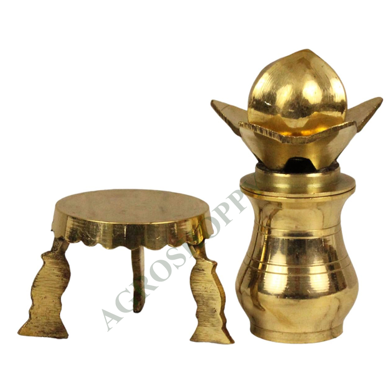 Brass Kalasam Set | Best for Pooja | Kalasam with chowki | Putrika Traditional Handcrafted - Agroshoppy