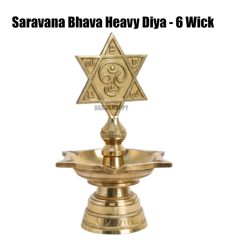 Saravana Bhava Heavy Diya - 6 Wick
