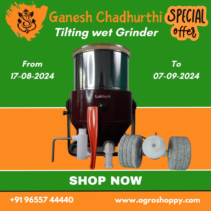 2 Ltr Table Top Tilting Wet Grinder - Agroshoppy