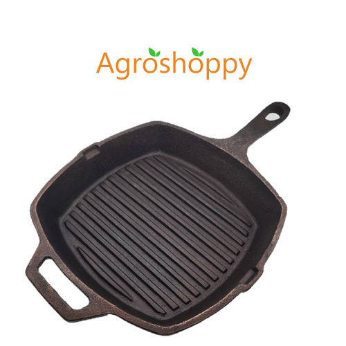 Cast Iron Grill Pan Long Handle